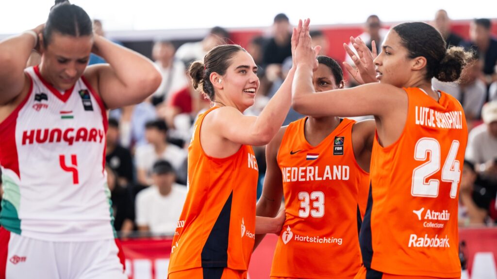 De Nederlandse 3x3 vrouwen in actie tegen Chili (World Cup, juni 2025)