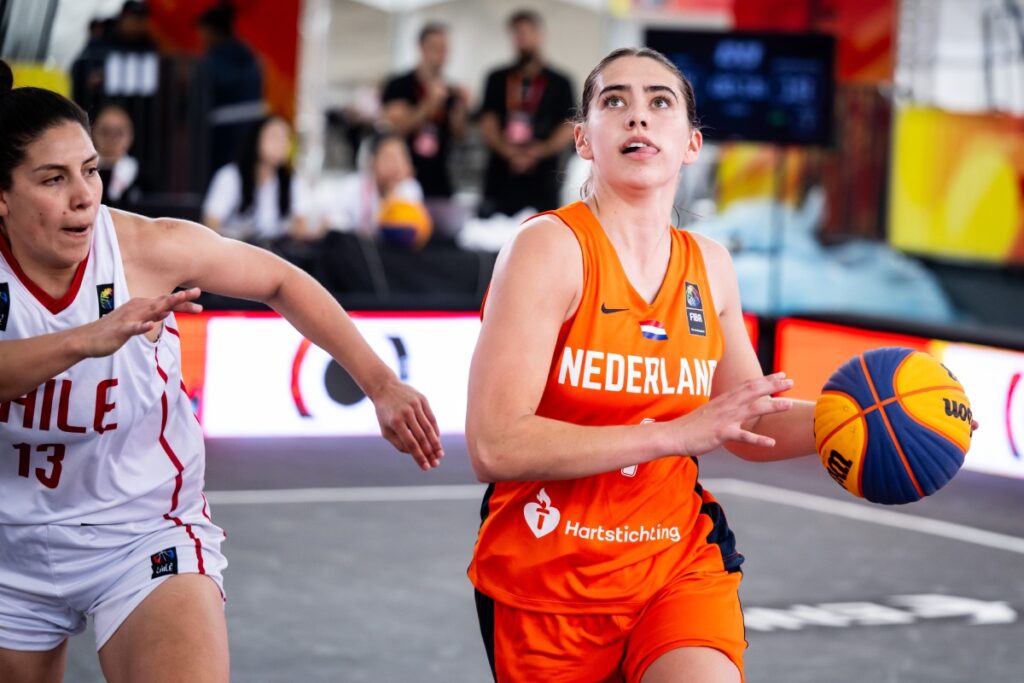 Noor Driessen tijdens Nederland - Chili op het WK (juni 2025)