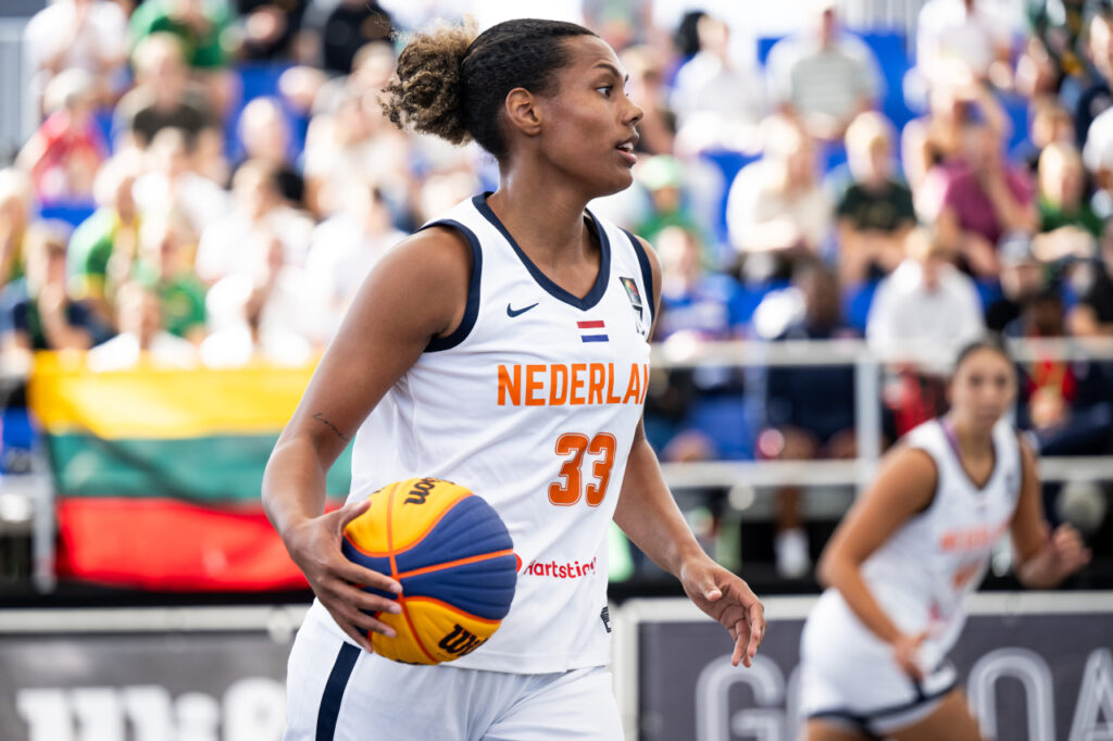 Janis Ndiba Boonstra tijdens de 3x3 Europe Cup, september 2025.