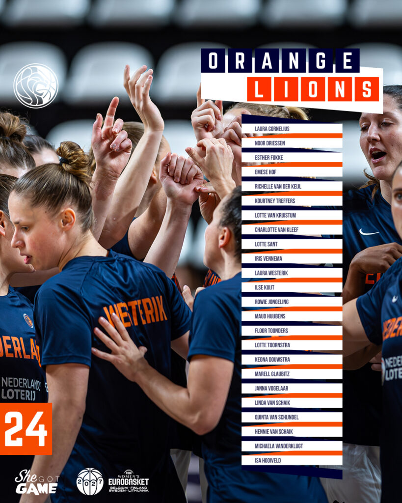 Voorselectie Nederland vs Slovenië Orange Lions 5-5 Vrouwen