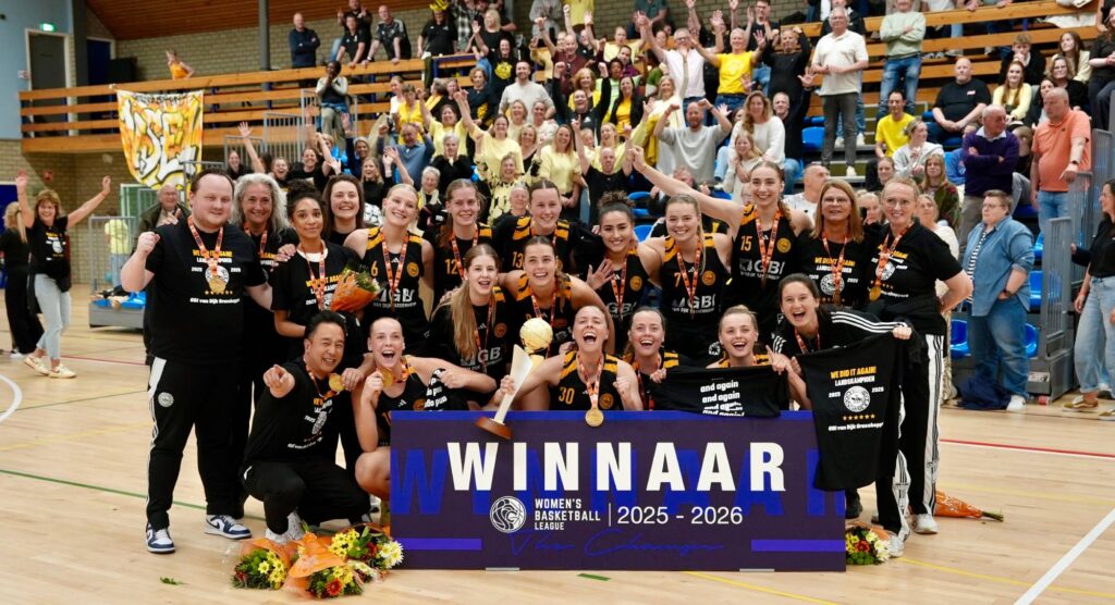 GBI Van Dijk Grasshoppers is landskampioen bij de vrouwen in de WBL (april 2026)