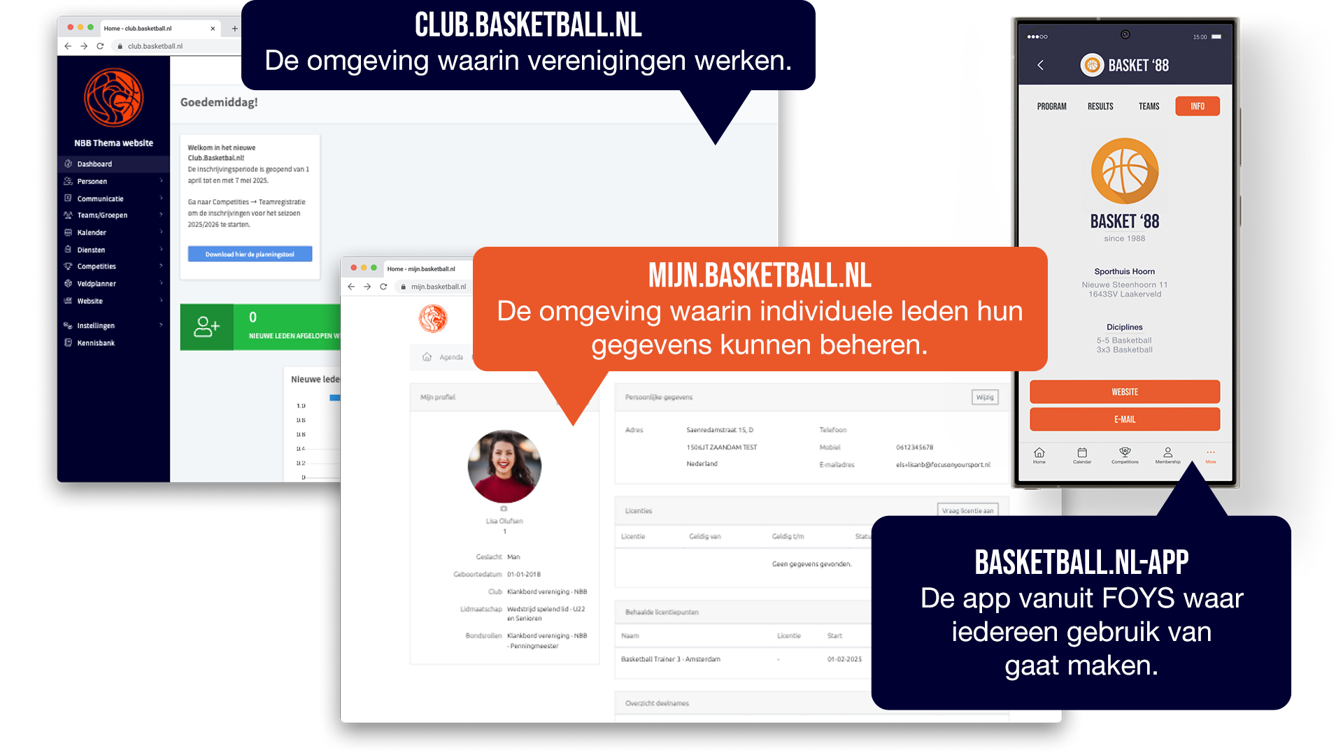 Basketball.nl App, mijn en club.basketball