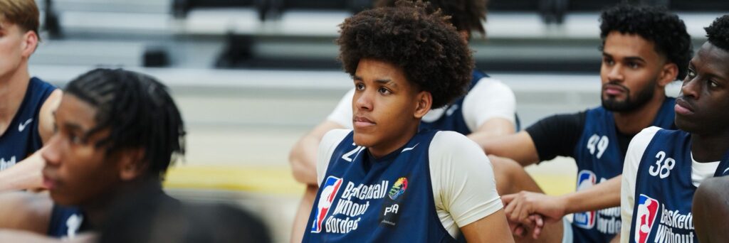 Jayden Anike tijdens Basketball Without Borders (februari 2026)